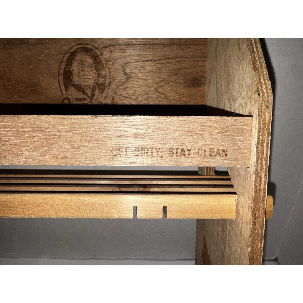 Dr. Squatch Wooden Soap Shower Caddy Rare Discontinued Get Dirty Stay Clean Wood